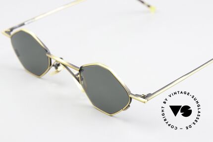 Christian Roth 2402 Achteck Rahmen Antik Gold, mit grünen Sonnengläsern (für 100% UV Protection), Passend für Herren und Damen
