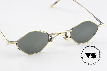 Christian Roth 2402 Achteck Rahmen Antik Gold, ungetragenes 90er Meisterstück für Design-Liebhaber, Passend für Herren und Damen