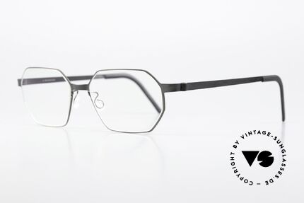 Lindberg 9634 Strip Titanium Achteckige Titanium Brille, federleicht und dennoch sehr stabil und sehr langlebig, Passend für Herren und Damen