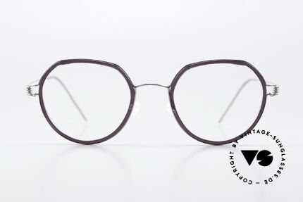 Lindberg Gillian Air Titan Rim Silber Glänzend Dark Violet, Modell Gillian, Größe 47-20, Bügellänge 145, color P10, Passend für Damen