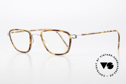 Lindberg Aiko Air Titan Rim Leichte Air Titanium Brille, markant veredelte Air Titanium Version mit Azetat-Rand, Passend für Herren und Damen