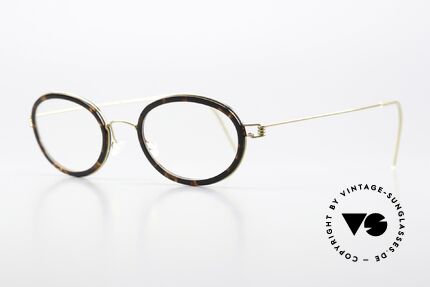 Lindberg Sammy Air Titan Rim Ovale Brille Titanium Unisex, markant veredelte Air Titanium Version mit Azetat-Rand, Passend für Herren und Damen