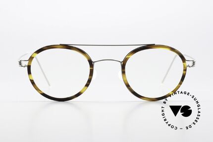 Lindberg Teitur 46 Air Titan Rim Markante Pantobrille Titan, Unisex-Modell TEITUR in mit Oberbalken, Color Code 10, Passend für Herren und Damen