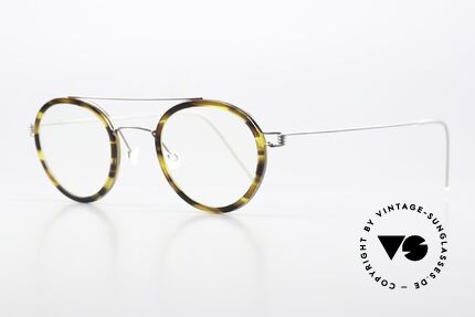 Lindberg Teitur 46 Air Titan Rim Markante Pantobrille Titan, Innenrand = in HAVANNA, in Größe 46/25, Bügel 145mm, Passend für Herren und Damen