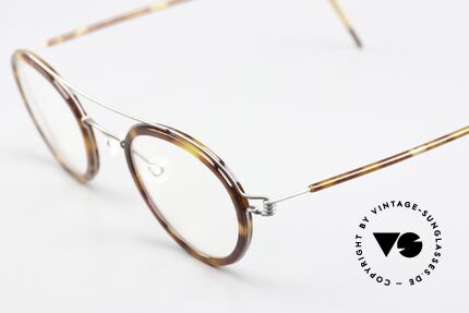 Lindberg Teitur 44 Air Titan Rim Leichte Pantobrille Unisex, markant veredelte Air Titanium Version mit Azetat-Rand, Passend für Herren und Damen