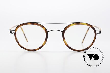 Lindberg Teitur 44 Air Titan Rim Titanbrille Aus Dänemark, Unisex-Modell TEITUR in Farbe K25/U9 mit Oberbalken, Passend für Herren und Damen