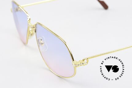 Cartier Panthere G.M. - XL Gläser Babyblau Pink Verlauf, teure Luxus-Sonnenbrille in X-Large Größe 63-16, 140, Passend für Herren