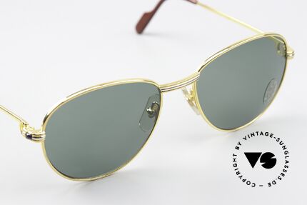 Cartier S Saphirs 0,94 ct - M Brille Mit Echten Saphiren, mit original CARTIER Sonnengläsen: 100% UVA/B, Passend für Damen