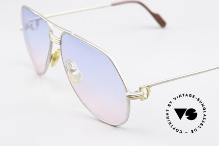 Cartier Vendome LC - L Gläser Babyblau-Pink Verlauf, seltene & entsprechend teure Palladium-Luxus-Edition, Passend für Herren