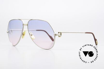Cartier Vendome LC - L Gläser Babyblau-Pink Verlauf, dieses Modell mit LC-Dekor in LARGE Größe 62-14, 140, Passend für Herren