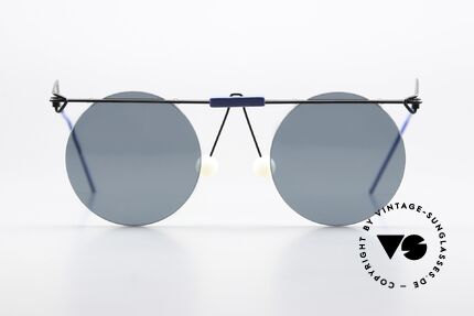 Kim Buck DK No Retro Vintage Sonnenbrille, spektakuläre Rahmenkonstruktion - ein Hingucker!, Passend für Herren und Damen