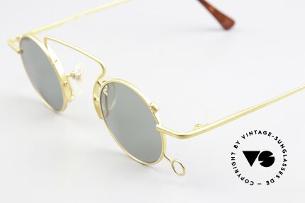 Kansai Yamamoto KY027E Crazy Rund 90er Sonnenbrille, ungetragenes 1990er Jahre Exemplar; made in Japan, Passend für Herren und Damen