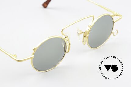 Kansai Yamamoto KY027E Crazy Rund 90er Sonnenbrille, KEINE Retromode, sondern ein kostbares altes Unikat!, Passend für Herren und Damen