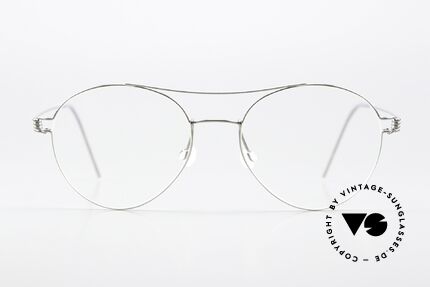 Lindberg Nomi 49 Air Titan Rim Weibliche Pilotenbrille, Modell Nomi in Größe 49-17, color P10 = silber poliert, Passend für Damen