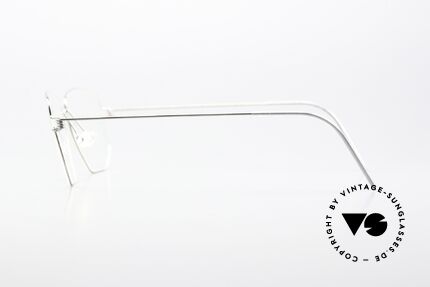 Lindberg Selim Air Titan Rim Eckige Brille Silber Unisex, ungetragenes Einzelstück + orig. Lindberg Magnet-Etui, Passend für Herren und Damen