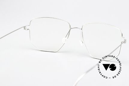 Lindberg Selim Air Titan Rim Eckige Brille Silber Unisex, Größe: medium, Passend für Herren und Damen