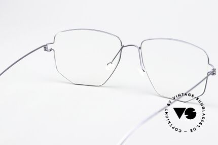 Lindberg Selim Air Titan Rim Eckige Brille Dunkelblau, Größe: medium, Passend für Herren und Damen