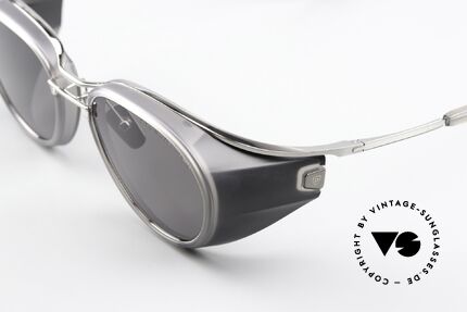 DITA Nacht Two Seitenblende Sonnenbrille, graue, entspiegelte Sonnengläser; 100% UV Protection, Passend für Herren