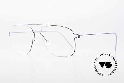 Lindberg Mikkel Air Titan Rim Herrenbrille Eckig Aviator, sehr markante Designerbrille: eckiger "Aviator-Style", Passend für Herren