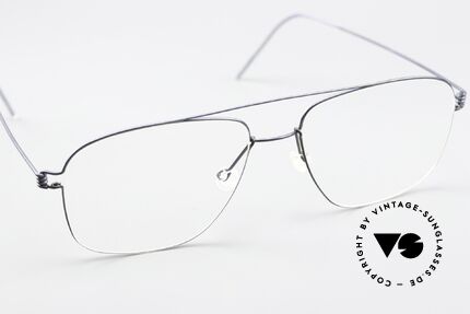 Lindberg Mikkel Air Titan Rim Herrenbrille Eckig Aviator, Titan-Fassung kann natürlich beliebig verglast werden, Passend für Herren