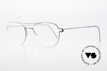 Lindberg Ole Air Titan Rim Runde Pilotenform Unisex, sehr markante Designer-Brille für Damen und Herren, Passend für Herren und Damen