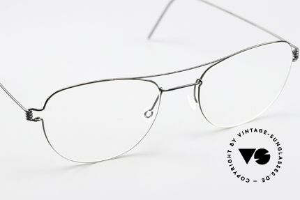 Lindberg Ole Air Titan Rim Runde Pilotenform Unisex, Titan-Fassung kann natürlich beliebig verglast werden, Passend für Herren und Damen
