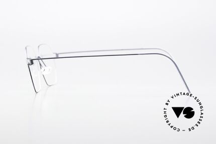 Lindberg Jeppe Air Titan Rim Eckige Brille In Matt Grau, ungetragenes Einzelstück + orig. Lindberg Magnet-Etui, Passend für Herren und Damen