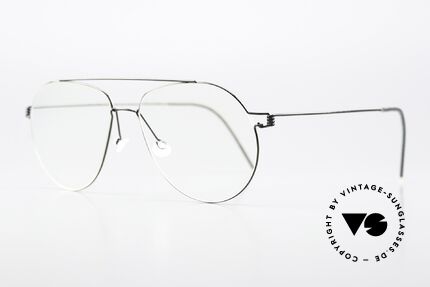 Lindberg Raymond Air Titan Rim Herrenbrille Aviator Style, in M-L Größe 56-16, mit einer Bügellänge von 145mm, Passend für Herren
