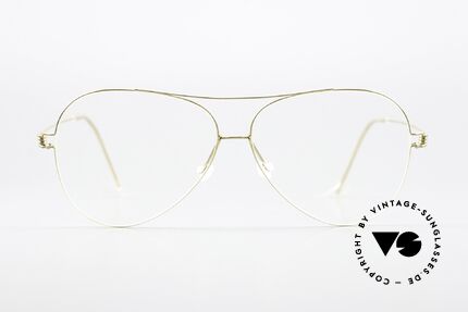 Lindberg Elvis Air Titan Rim Aviator Style Modifiziert, Herrenbrille mit Oberbalken; col. PGT: gold glänzend, Passend für Herren