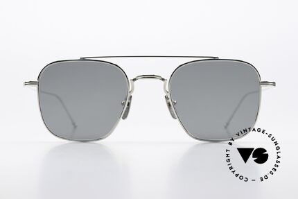 Thom Browne TBS907 Silber Verspiegelte Gläser, Titanium-Sonnenbrille für Herren; Größe 50/22, 150, Passend für Herren
