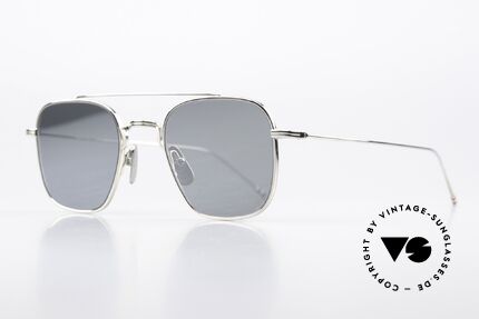 Thom Browne TBS907 Silber Verspiegelte Gläser, wirklich stilvoll & in Spitzenqualität, made in Japan, Passend für Herren