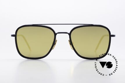 Thom Browne TBS800 Gold Verspiegelte Gläser, Titanium-Fassung mit Azetat-Ringen; Größe 51-20, Passend für Herren