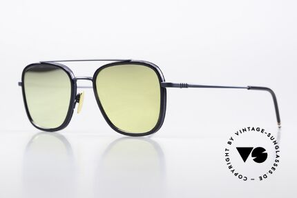 Thom Browne TBS800 Gold Verspiegelte Gläser, wirklich stilvoll & in Spitzenqualität, made in Japan, Passend für Herren