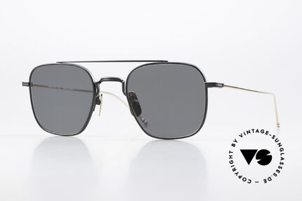 Thom Browne TBS907 Herrenbrille Schwarz Gold Details