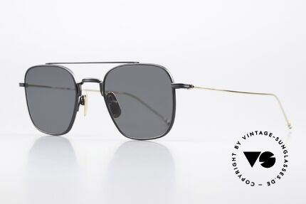 Thom Browne TBS907 Herrenbrille Schwarz Gold, wirklich stilvoll & in Spitzenqualität, made in Japan, Passend für Herren