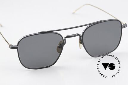 Thom Browne TBS907 Herrenbrille Schwarz Gold, ein edles Designer-Accessoire für alle Mode-Liebhaber, Passend für Herren