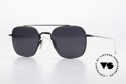 Thom Browne TBS907 Herrenbrille Navy Silber Details