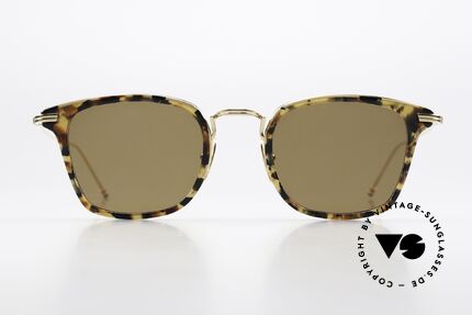 Thom Browne TBS905 Feinste Herrensonnenbrille, Titanium-Fassung mit Azetat-Ringen, in Größe 49-23, Passend für Herren