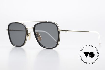 Thom Browne TBS800 Eckige Herrensonnenbrille, wirklich stilvoll & in Spitzenqualität, made in Japan, Passend für Herren