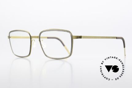 Lindberg 9754 Strip Titanium Titan Herrenbrille X-Large, 145mm breite Herrenfassung in "gräulich" und "gold", Passend für Herren