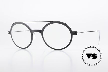 Lindberg 6543 50 NOW Schwarze Titaniumbrille Details