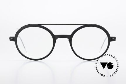 Lindberg 6543 50 NOW Schwarze Titaniumbrille, Modell 6543 in XL Größe 50/24 in klassischer Farbe, Passend für Herren und Damen