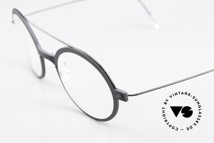 Lindberg 6543 50 NOW Schwarze Titaniumbrille, sehr hochwertiges Compositematerial mit Titanbügeln, Passend für Herren und Damen