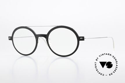 Lindberg 6543 48 NOW Brille In Schwarz Silber Details