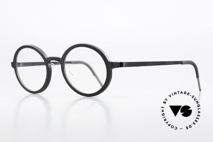 Lindberg 1038 Acetanium Damen & Herrenbrille Rund, Mod. 1038 in Gr. 47/21: Acetat & Titanium Kombination, Passend für Herren und Damen