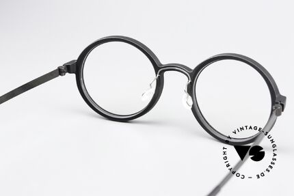 Lindberg 1038 Acetanium Damen & Herrenbrille Rund, ungetragenes Designerstück mit original Lindberg Etui, Passend für Herren und Damen