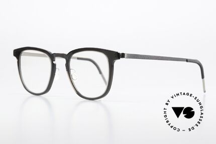 Lindberg 1252 Acetanium Designerbrille Grau Silber, grandiose Fassung aus Acetat & Titanium Kombination, Passend für Herren und Damen