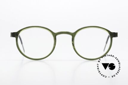 Lindberg 1014 48 Acetanium Pantobrille In Grün Grau, Mod. 1014 in Gr. 48/24: Acetat & Titanium Kombination, Passend für Herren und Damen