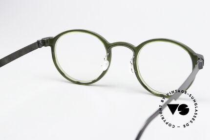 Lindberg 1014 48 Acetanium Pantobrille In Grün Grau, ungetragenes Designerstück mit original Lindberg Etui, Passend für Herren und Damen