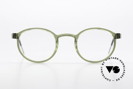 Lindberg 1014 46 Acetanium Pantobrille In Grau Grün, Mod. 1014 in Gr. 46/23: Acetat & Titanium Kombination, Passend für Herren und Damen
